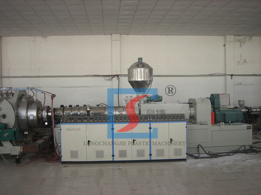 Plasticizing Dual Screw Extruder Twin Screw Extruder For PVC Pipe Extrusion