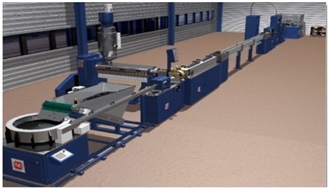 PE Drip Irrigation Pipe Production Line , drip irrigation pipe making machine